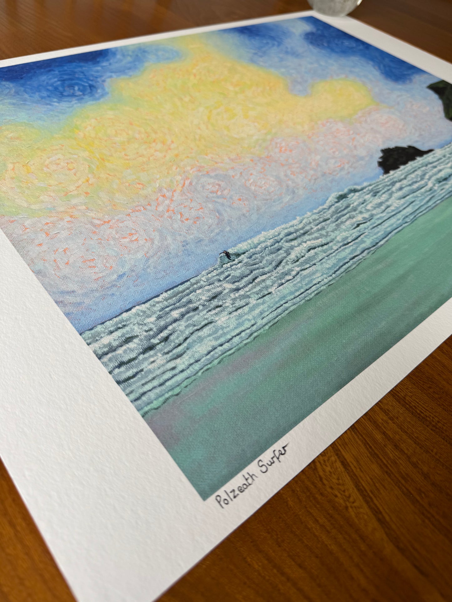 Polzeath Surfer, Limited Edition Giclèe Print (A2)