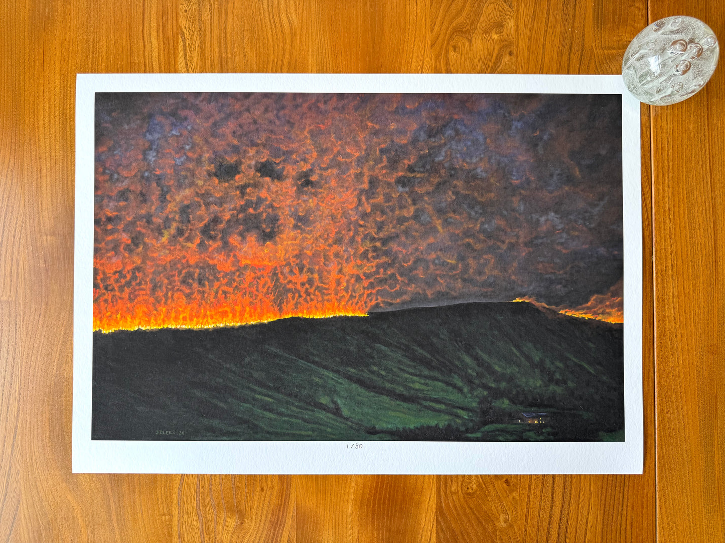 Saddleworth Moor Fire, Limited Edition Giclèe Print (A2)