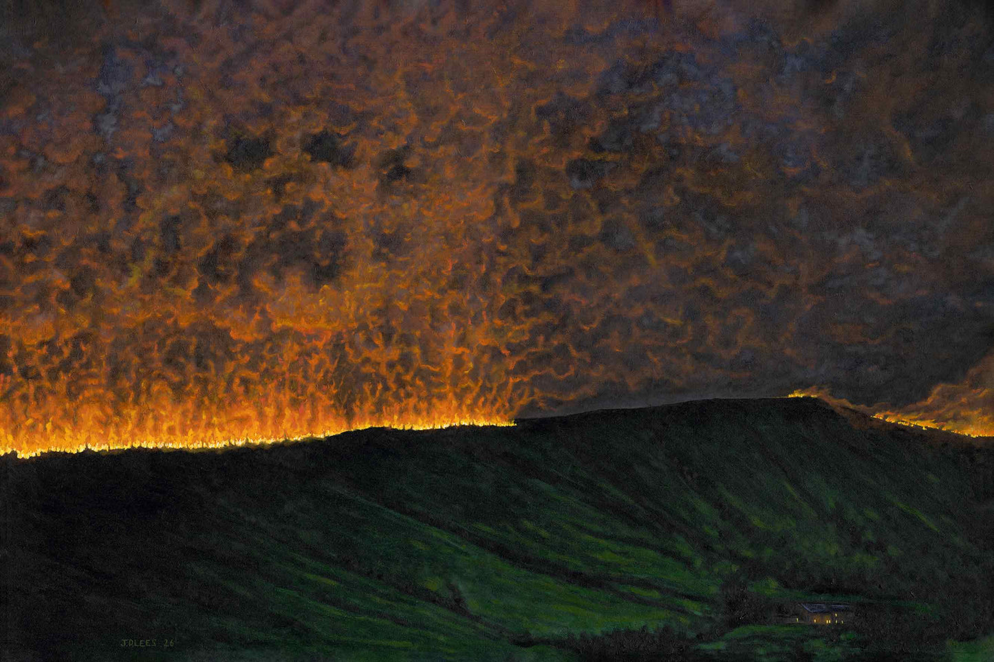 Saddleworth Moor Fire, Limited Edition Giclèe Print (A2)