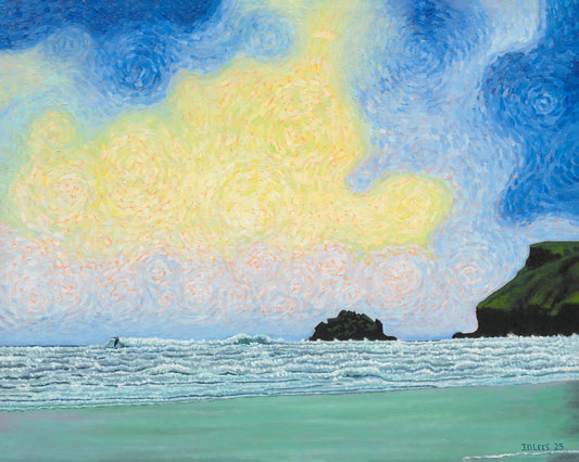 Polzeath Surfer, Limited Edition Giclèe Print (A2)